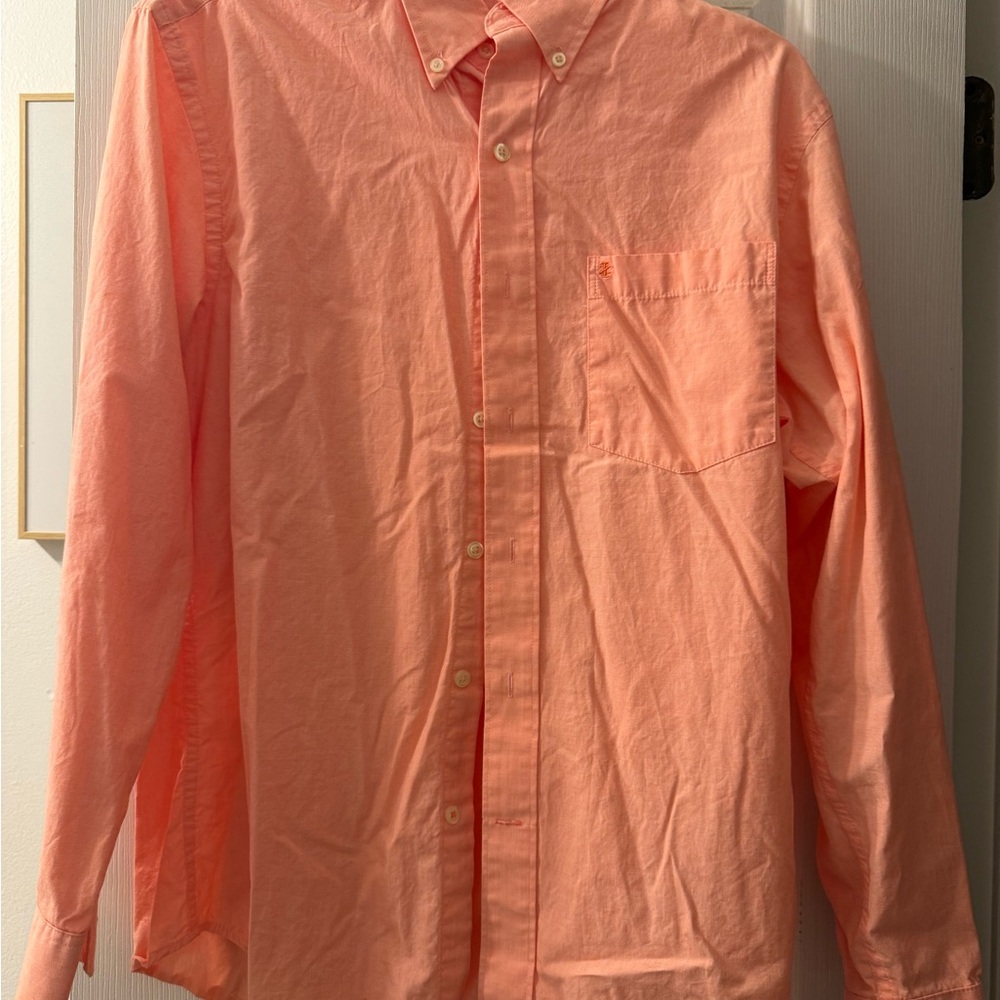 Izod Men's Coral Button-Down Shirt